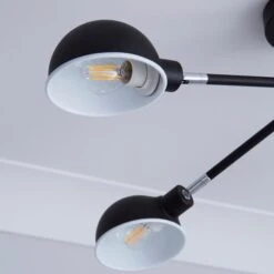 Elements Borr Black 5 Light Semi Flush Ceiling Light -Elements 1000157756 alt02