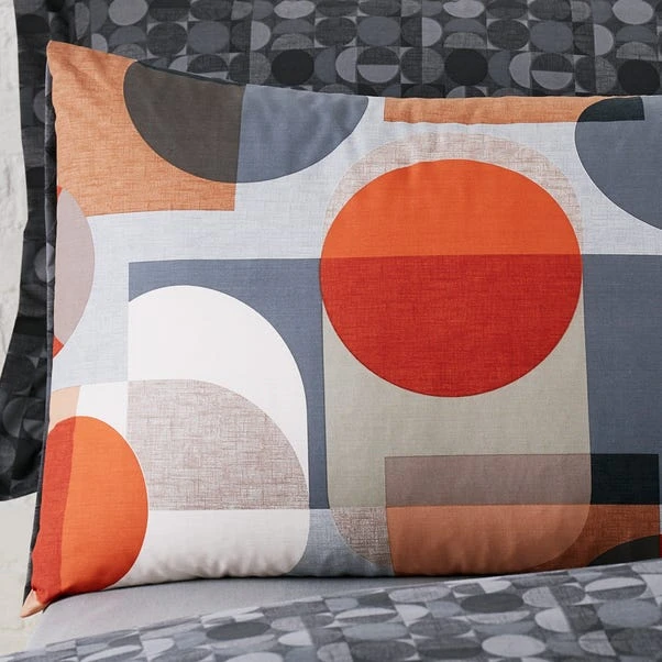 Elements Oscar Reversible Orange Duvet Cover And Pillowcase Set 4 Elements Oscar Reversible Orange Duvet Cover And Pillowcase Set - Image 2