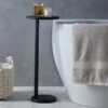 Elements Matt Black Bath Side Table -Elements 30711428