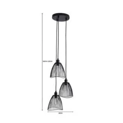 Elements Jaula 3 Light Cluster Ceiling Light -Elements 30713607 alt07