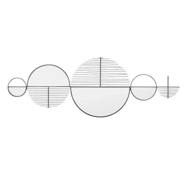 Elements Mirrored Round Indoor Outdoor Wall Art Mirror 5 Elements Mirrored Round Indoor Outdoor Wall Art Mirror - Image 3