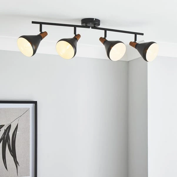 Elements Wolston 4 Light Semi Flush Spotlight Bar 15 Elements Wolston 4 Light Semi Flush Spotlight Bar - Image 13