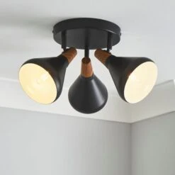 Elements Wolston 3 Light Semi Flush Spotlight -Elements 30766161