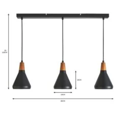 Elements Wolston 3 Light Diner Ceiling Light -Elements 30766166 alt07