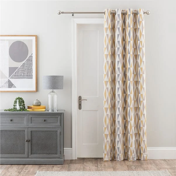 Elements Triangles Thermal Eyelet Door Curtain 8 Elements Triangles Thermal Eyelet Door Curtain - Image 6