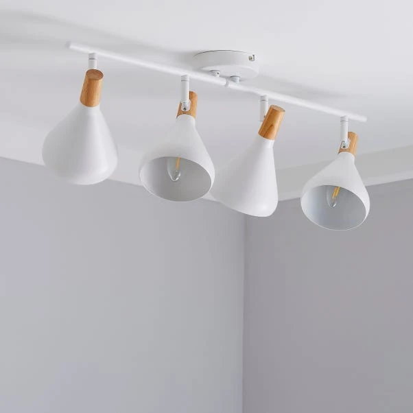 Elements Wolston 4 Light Semi Flush Spotlight Bar 10 Elements Wolston 4 Light Semi Flush Spotlight Bar - Image 8