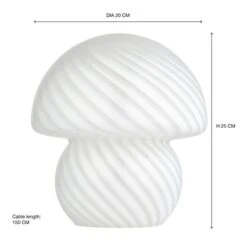Elements Large Glass Mushroom Table Lamp -Elements 30869725 alt08