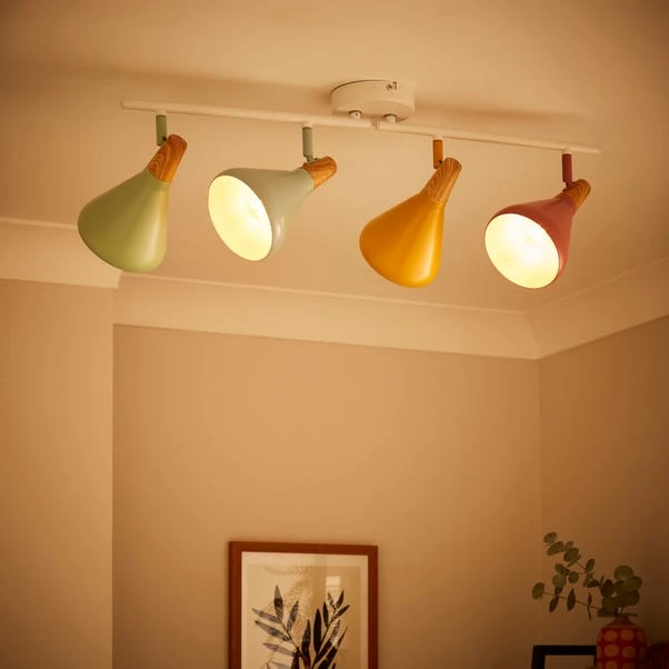 Elements Wolston 4 Light Semi Flush Spotlight Bar 4 Elements Wolston 4 Light Semi Flush Spotlight Bar - Image 2