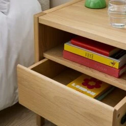 Elements Holmes Compact Bedside Table, Oak -Elements 30893708 alt02