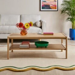 Elements Holmes Rectangular Coffee Table, Oak