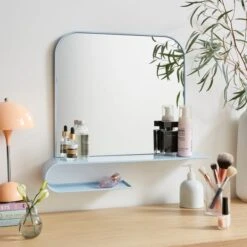 Elements Squoval Wall Mirror With Curling Shelf -Elements 30893750