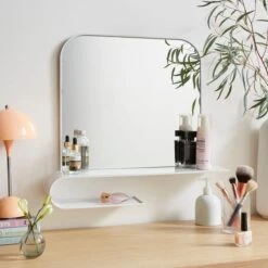 Elements Squoval Wall Mirror With Curling Shelf -Elements 30893752
