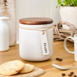 Elements Cream Speckled Hang Tag Kitchen Canister 14 Elements Cream Speckled Hang Tag Kitchen Canister -Elements 30893966