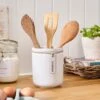 Elements Cream Speckled Hang Tag Utensil Pot 1 Elements Cream Speckled Hang Tag Utensil Pot -Elements 30893998