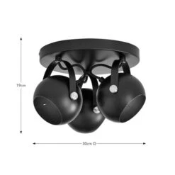 Elements Olympya 3 Light Adjustable Semi Flush Spotlight -Elements 30894869 alt08