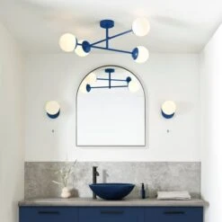 Elements Tela 4 Light Semi Flush Bathroom Ceiling Light -Elements 30894932 alt09