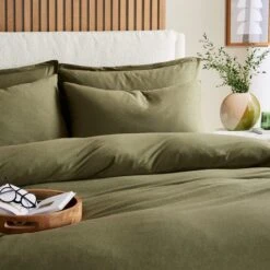 Elements Cotton Jersey Plain Duvet Cover & Pillowcase Set​ -Elements 30898028 alt01