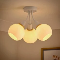 Elements Bailey 3 Light Semi Flush Ceiling Light 21 Elements Bailey 3 Light Semi Flush Ceiling Light -Elements 30898688 alt01