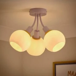 Elements Bailey 3 Light Semi Flush Ceiling Light 15 Elements Bailey 3 Light Semi Flush Ceiling Light -Elements 30898689 alt01