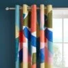 Elements Abstract Blocks Blackout Eyelet Curtains -Elements 30903797