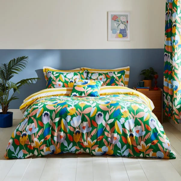 Elements Fieldsley Multicoloured Cotton Duvet Cover And Pillowcase Set 9 Elements Fieldsley Multicoloured Cotton Duvet Cover And Pillowcase Set - Image 8
