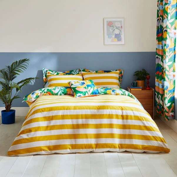 Elements Fieldsley Multicoloured Cotton Duvet Cover And Pillowcase Set 11 Elements Fieldsley Multicoloured Cotton Duvet Cover And Pillowcase Set - Image 10