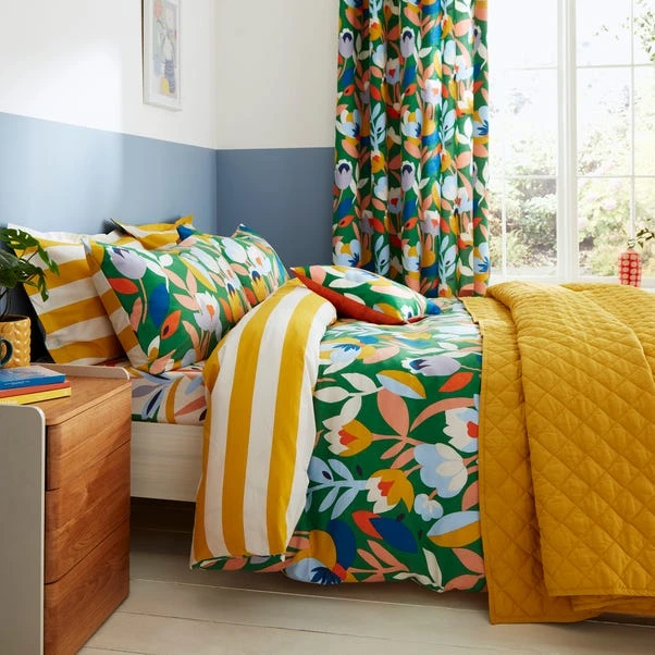 Elements Fieldsley Multicoloured Cotton Duvet Cover And Pillowcase Set 8 Elements Fieldsley Multicoloured Cotton Duvet Cover And Pillowcase Set - Image 7