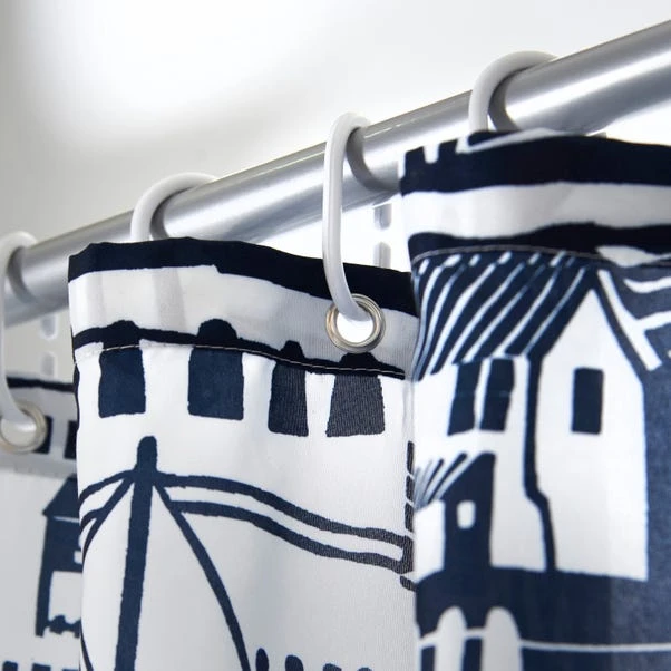 Elements Coastal Boats Shower Curtain 4 Elements Coastal Boats Shower Curtain - Image 2