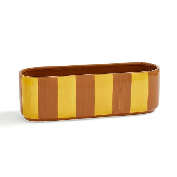 Elements Striped Ceramic Windowsill Plant Pot 5 Elements Striped Ceramic Windowsill Plant Pot - Image 3