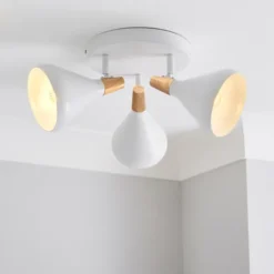 Elements Wolston 3 Light Semi Flush Spotlight