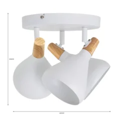 Elements Wolston 3 Light Semi Flush Spotlight -Elements 30948846 alt08