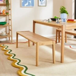 Elements 6 Seater Holmes Dining Table And Bench Set -Elements 60248750 alt03